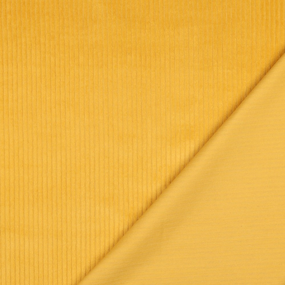 📏 Velours côtelé 100% coton Oeko-Tex uni | Jaune