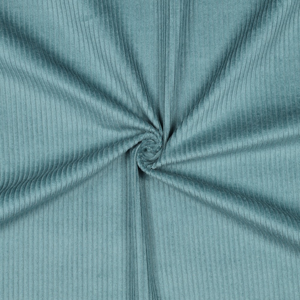 📏 Velours côtelé 100% coton Oeko-Tex uni | Bleu