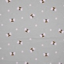 Jersey bio GOTS & Oeko-Tex | Busy bees (light mint)