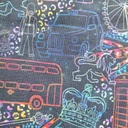 GOTS & Oeko-Tex organic jersey | London calling (characoal)