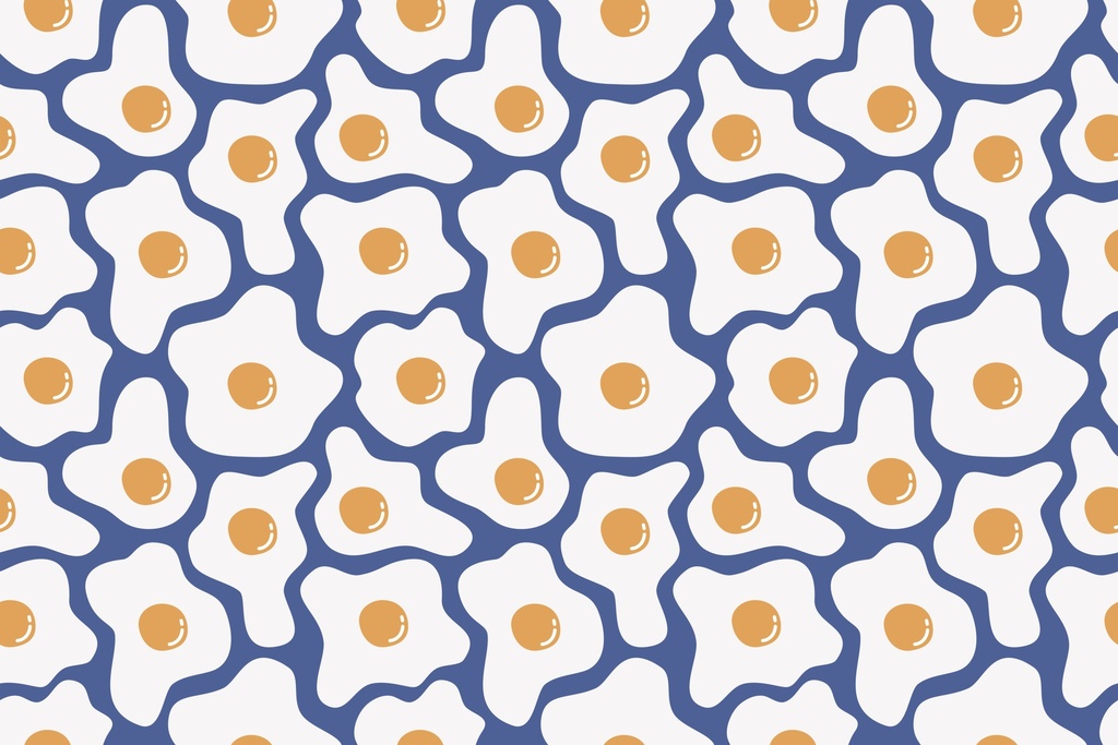 ✂️Coupon 50cm - Jersey bio GOTS & Oeko-Tex By MLA 2.3 et By Elise Sch | "Oeufs au plat" 