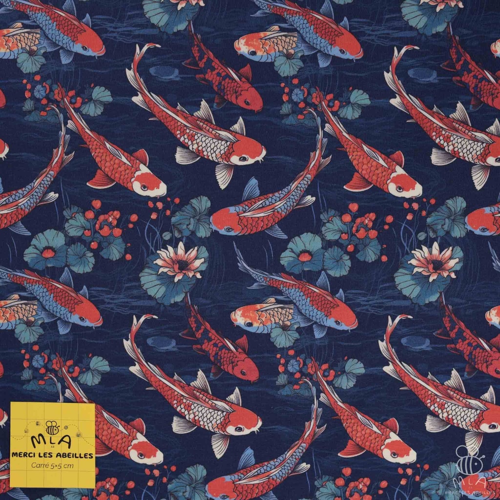 📏Jersey bio GOTS & Oeko-Tex By MLA 2.3 | "Carpes Koi"