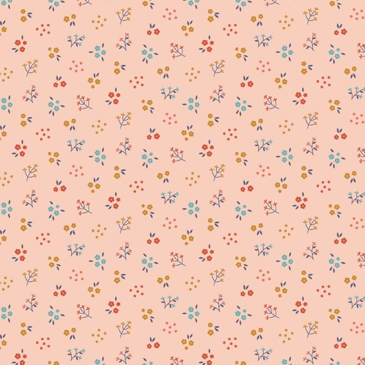 Popeline bio GOTS & Oeko-Tex | Petites fleurs (light salmon)