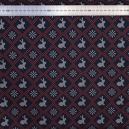 French Terry bio GOTS & Oeko-Tex By MLA 2.3 | Pull moche "Lapins et flocons"