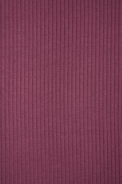 Jersey côtelé de modal Tencel® Oeko-Tex uni | Mauve