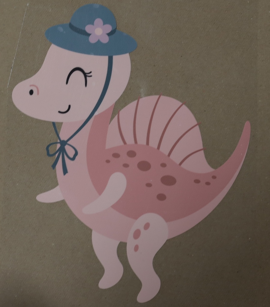 🎴Flex thermocollant Miss Dino, Promenade en forêt | Ouranosaure