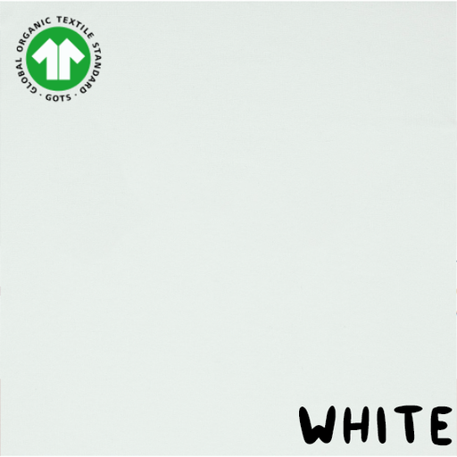 🎗️Bord-côtes tubulaire GOTS & Oeko-Tex uni | Blanc