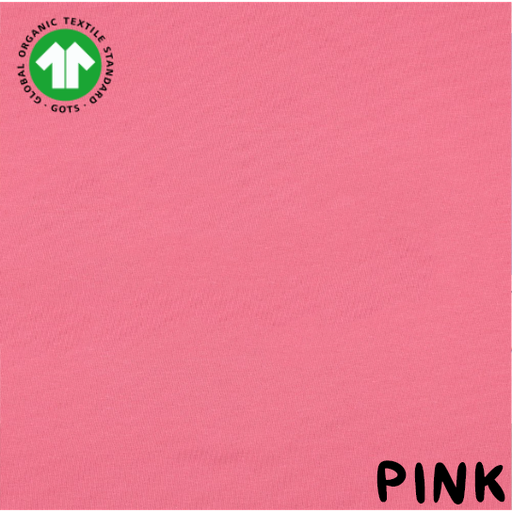 🎗️Bord-côtes tubulaire GOTS & Oeko-Tex uni | Rose