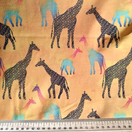 [MLA2.3-2023.013] Jersey bio GOTS & Oeko-Tex | Mandala girafes (mustard)