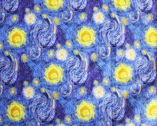 [WSF-64797 BLUE] Jersey Oeko-Tex | Starry Night (blue)