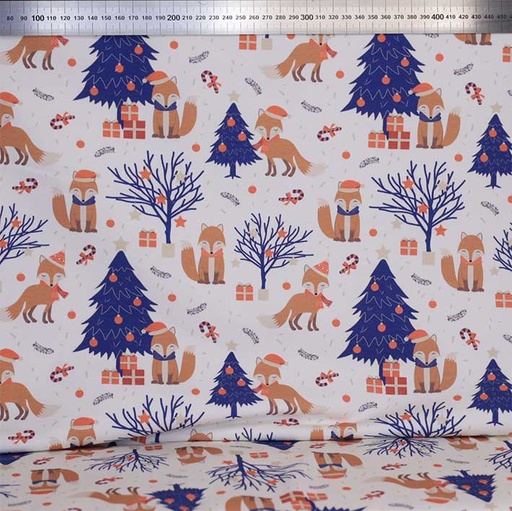 [[EXCLU-CTB 20231117]-ft-Un renard en hiver] French Terry bio GOTS & Oeko-Tex By MLA 2.3 | Un renard en hiver