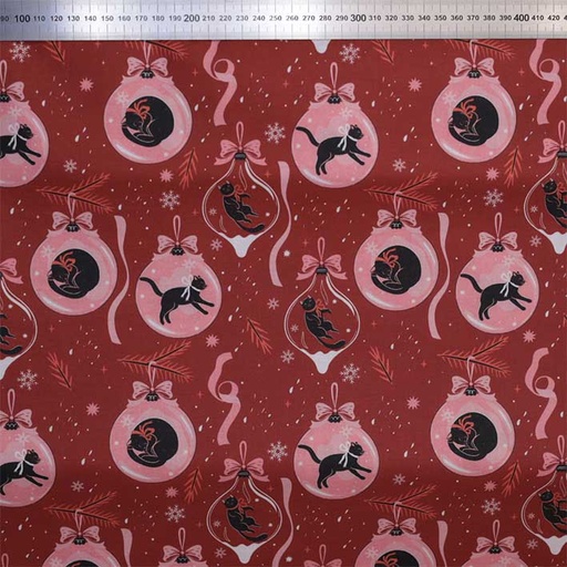 [[EXCLU-CTB 20231117]-p-Chat alors, c'est Noël !] Percale bio GOTS & Oeko-Tex By MLA 2.3 | Chat alors, c'est Noël !