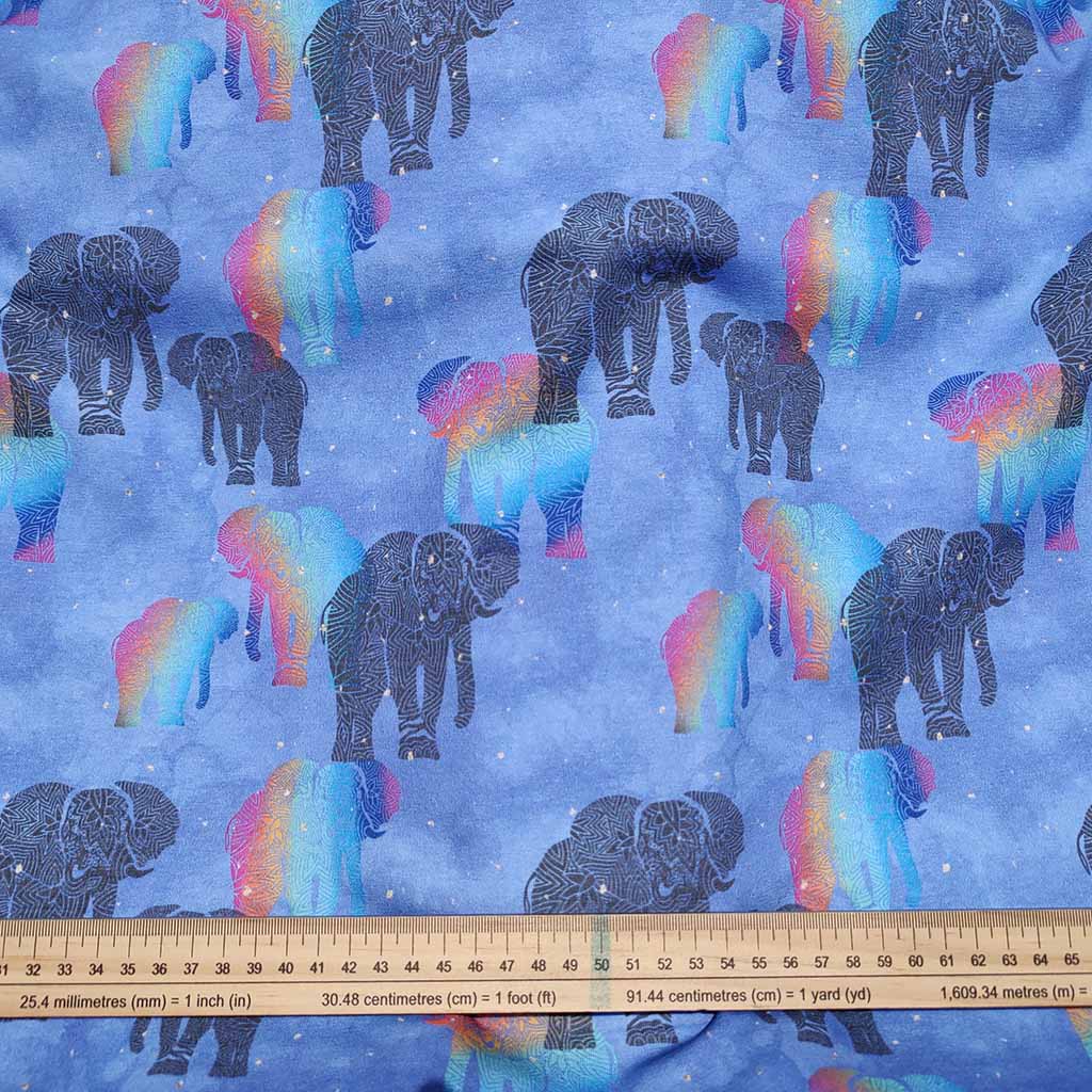 Jersey bio GOTS & Oeko-Tex | Mandala elephants (lavender)