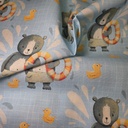 📏Percale 100% coton bio GOTS By MLA 2.3 | "Plouf l'ourson"