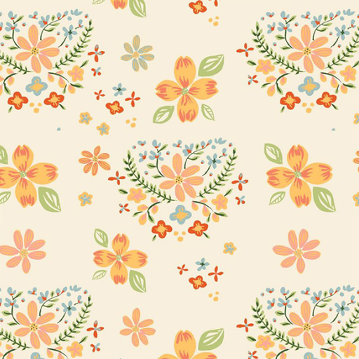 [ADL-V74-10-Monaluna] 📏Cotonnade 100% coton bio GOTS Monaluna | "Swedish Tea"