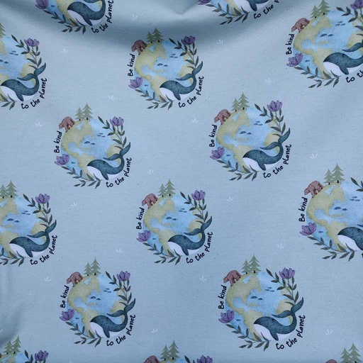 Jersey bio GOTS & Oeko-Tex | Be kind (light mint)