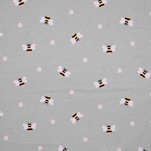 Jersey bio GOTS & Oeko-Tex | Busy bees (light mint)