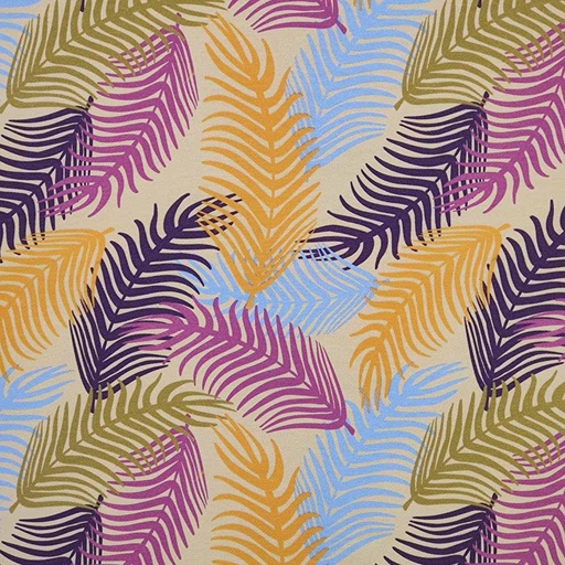 GOTS & Oeko-Tex organic jersey | Coconut leaves (pale yellow)