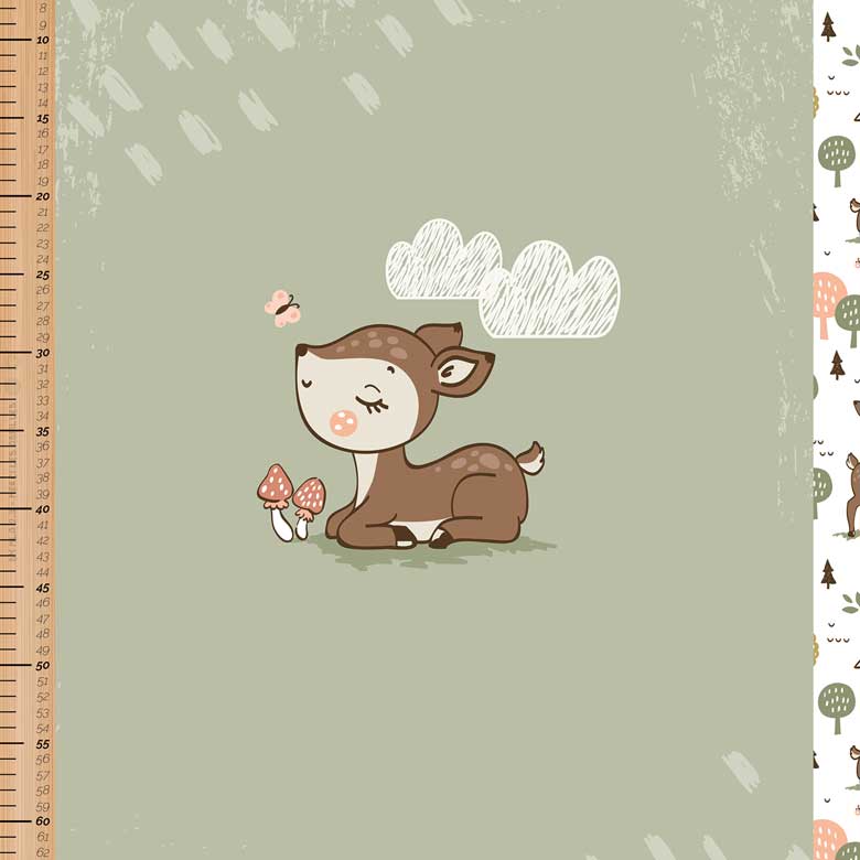 🏞️Panneau 70cm French Terry bio GOTS & Oeko-Tex By MLA 2.3 | "Doux faon"
