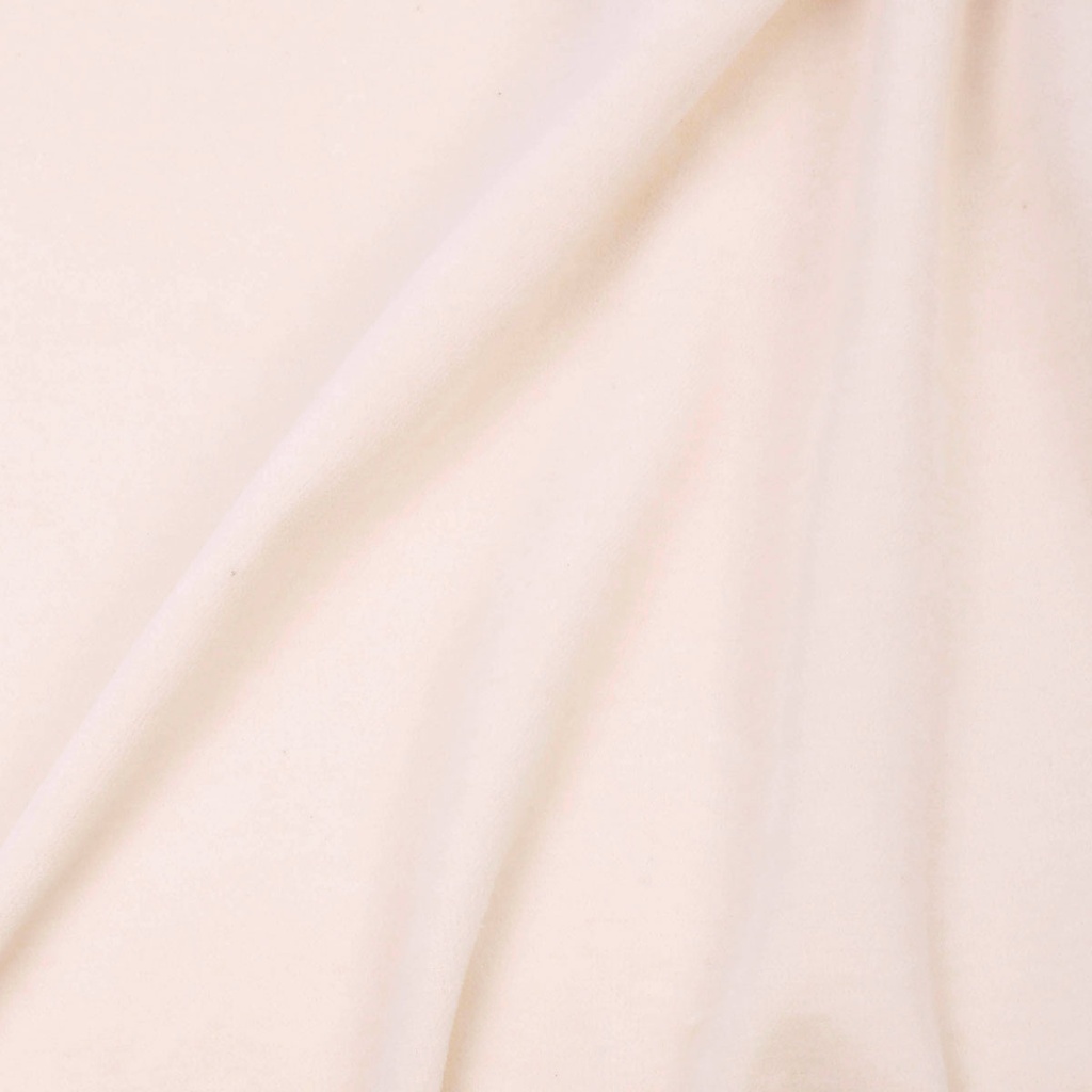 Velours nicki bio 100% coton GOTS uni | Écru