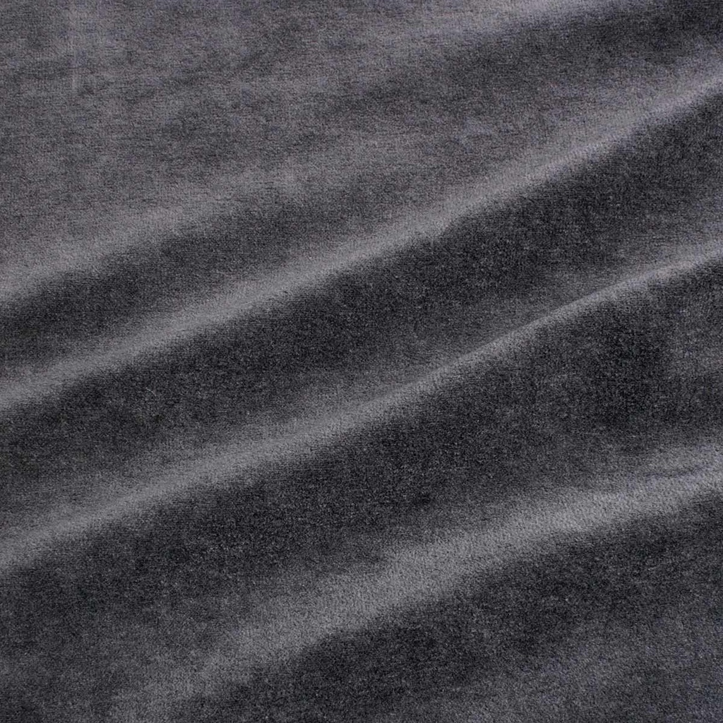 Velours nicki bio 100% coton GOTS uni | Anthracite