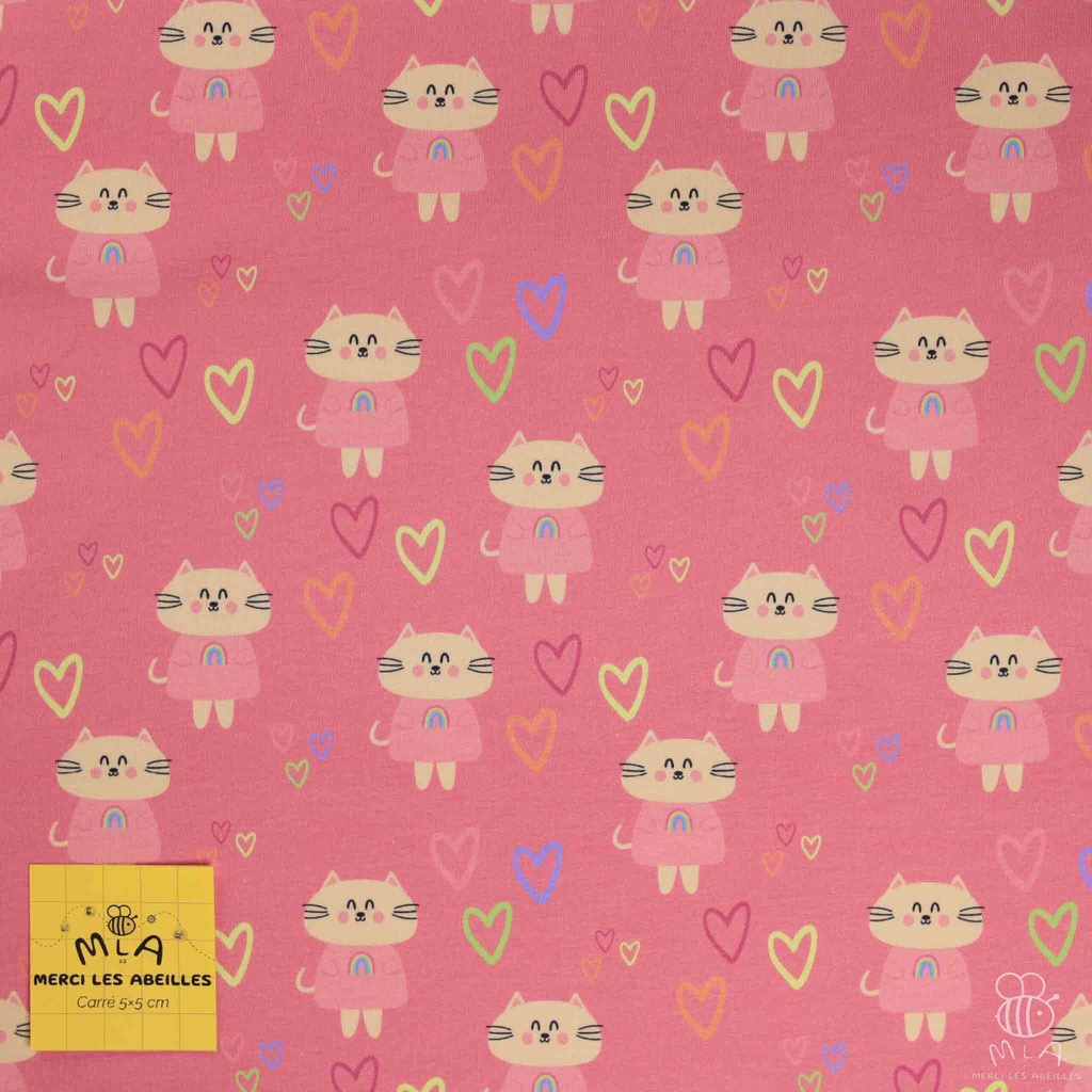 📏Jersey bio GOTS & Oeko-Tex By MLA 2.3 | "Chat chou"