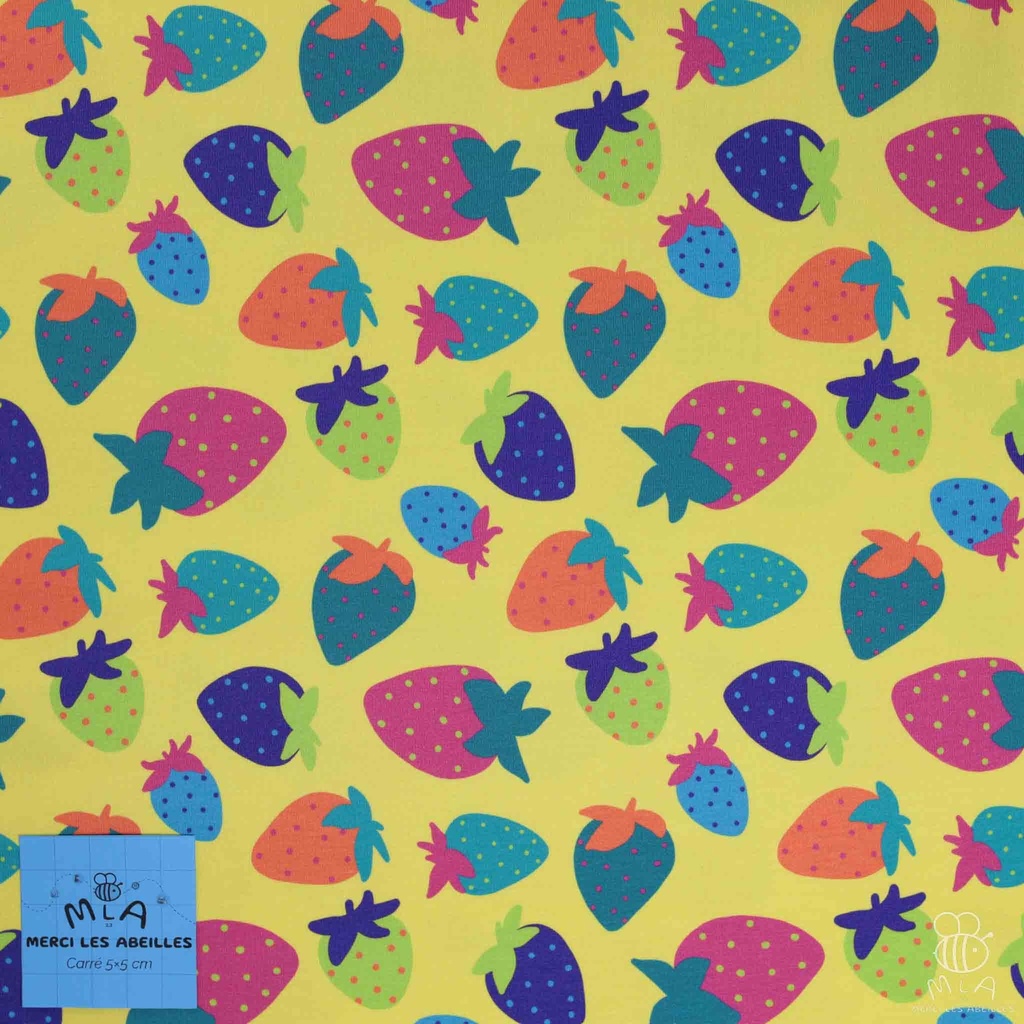 📏Jersey bio GOTS & Oeko-Tex By MLA 2.3 | "Fraises funky"