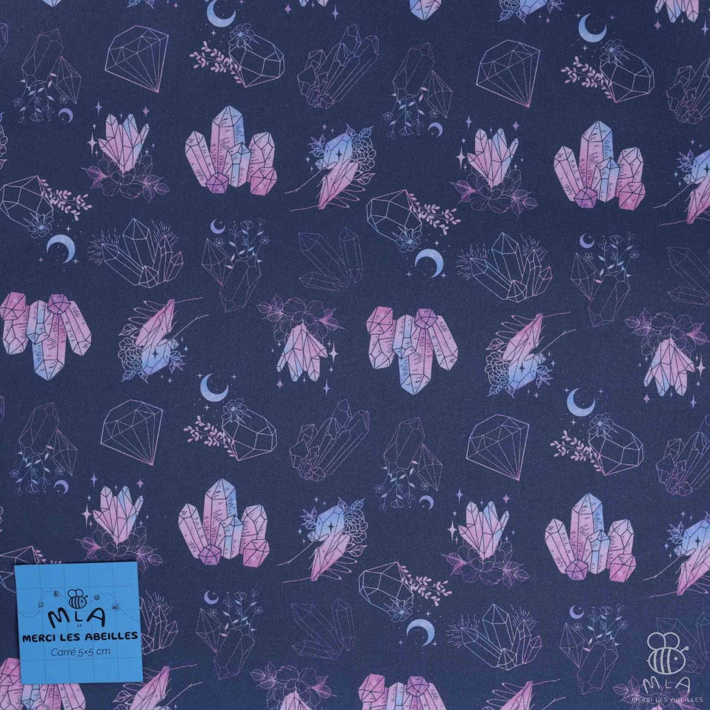 📏Percale 100% coton bio GOTS By MLA 2.3 | "Cristal Magique"