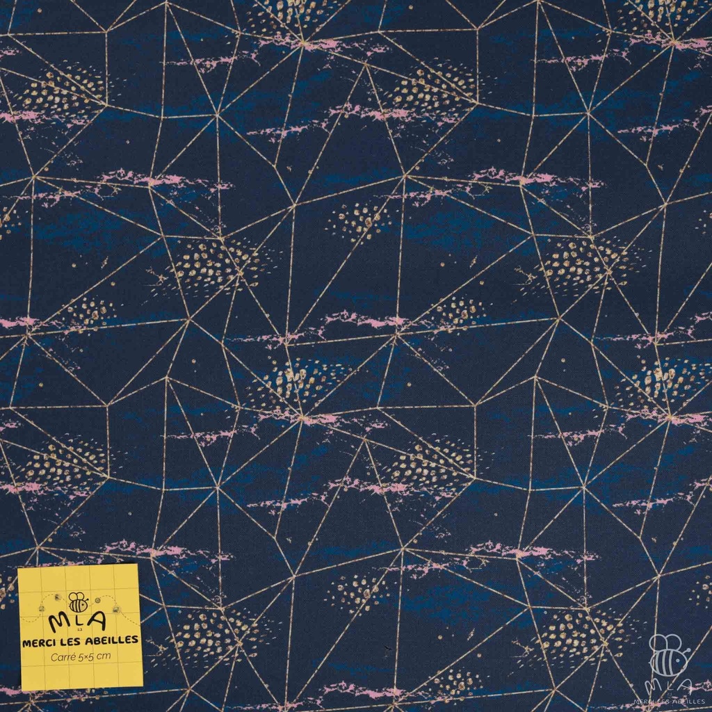 [CTB/2.211.COBIO.01/M-D1.0054/202406] 📏Percale 100% coton bio GOTS By MLA 2.3 | "Paillettes Graphiques"