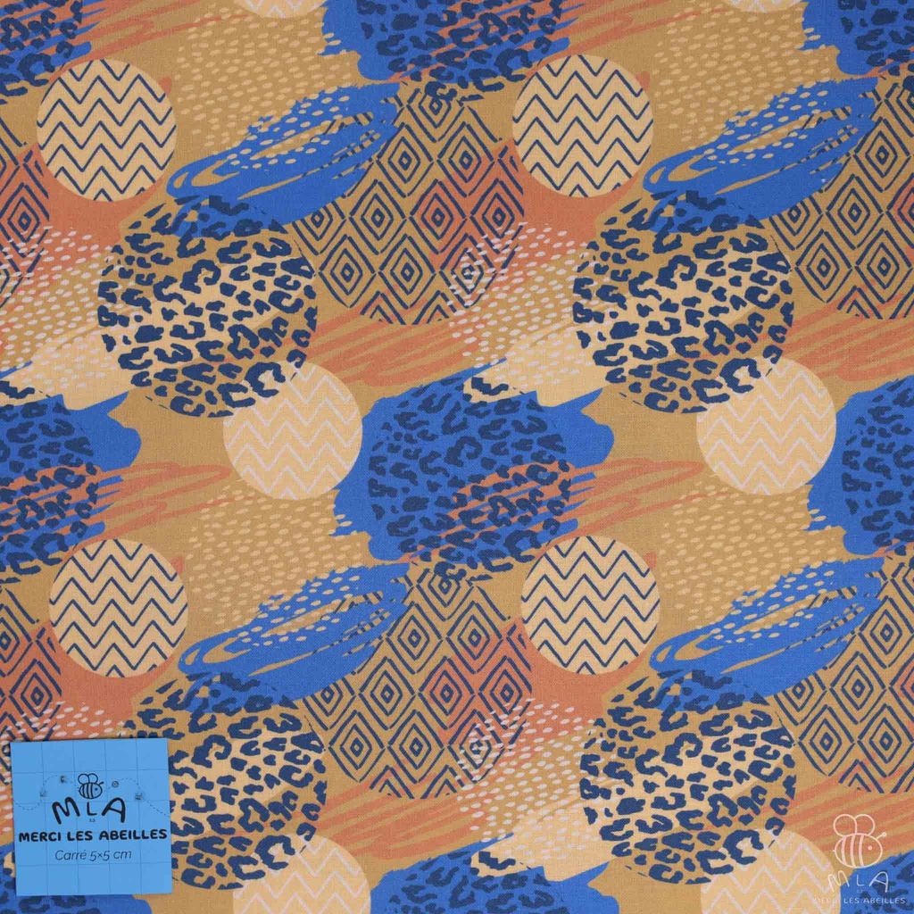 📏Percale 100% coton bio GOTS By MLA 2.3 | "Tribal"