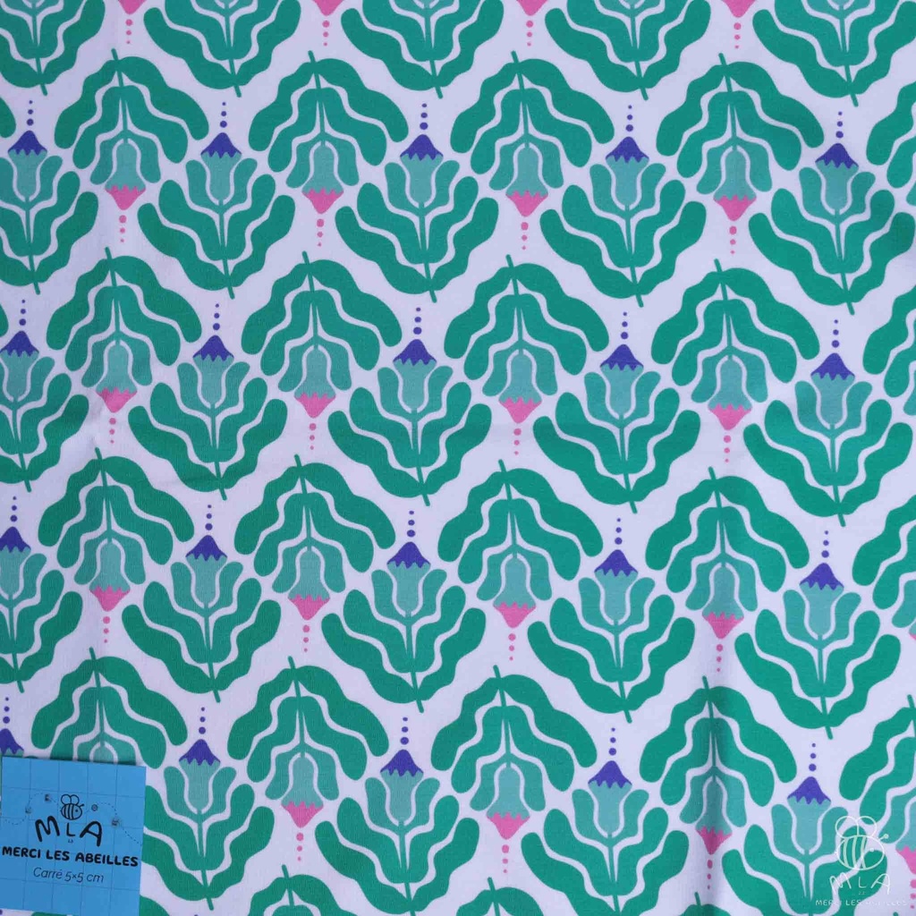 [CTB/1.108.COBIO.03/M-D1.0080/202410] 📏Jersey bio GOTS & Oeko-Tex By MLA 2.3 et Elise Sch | "Pissenlits roses" 