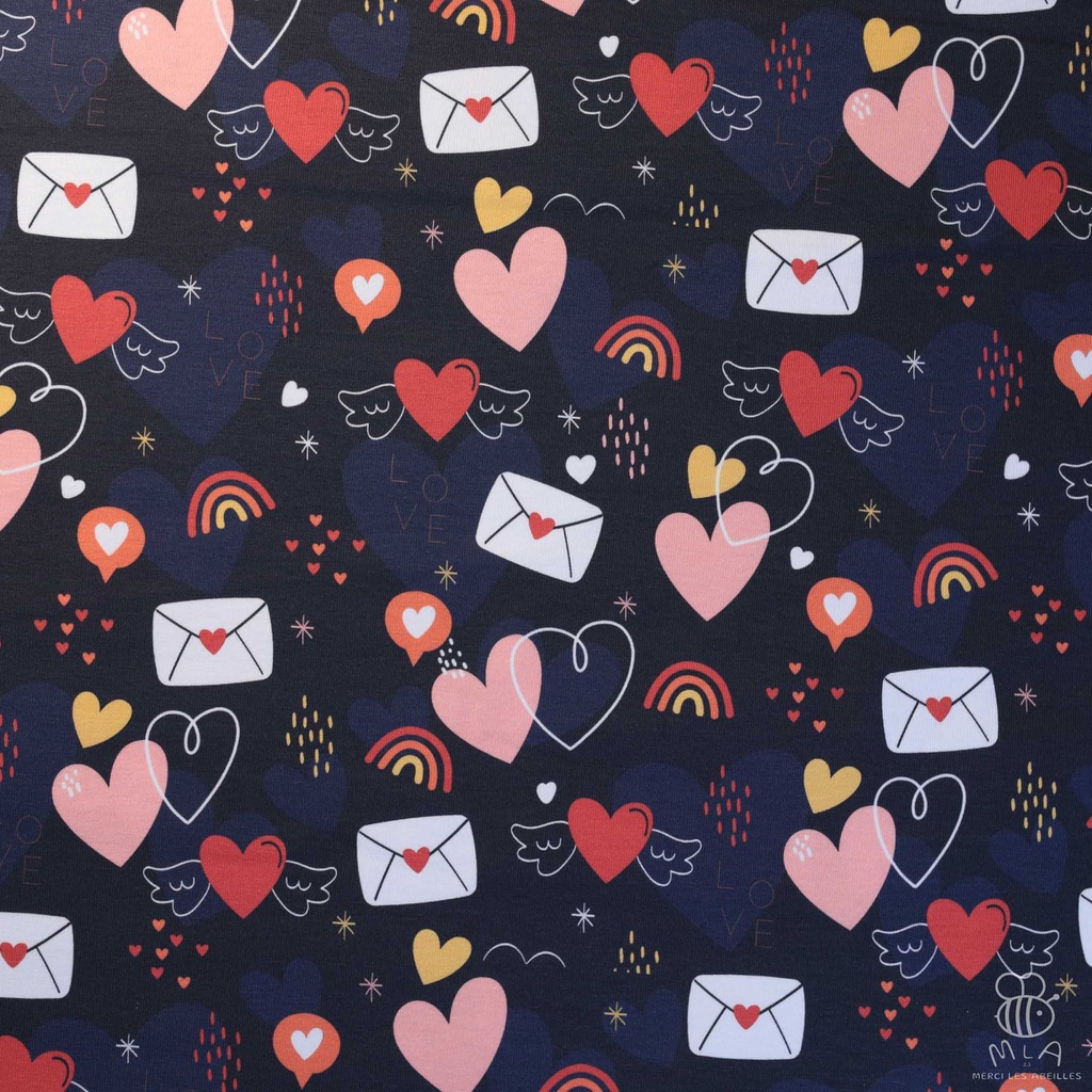 📏Jersey bio GOTS & Oeko-Tex By MLA 2.3 | "Love Letter"