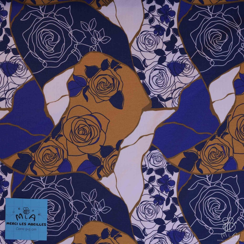 📏Jersey bio GOTS & Oeko-Tex By MLA 2.3 | "Roses antiques"