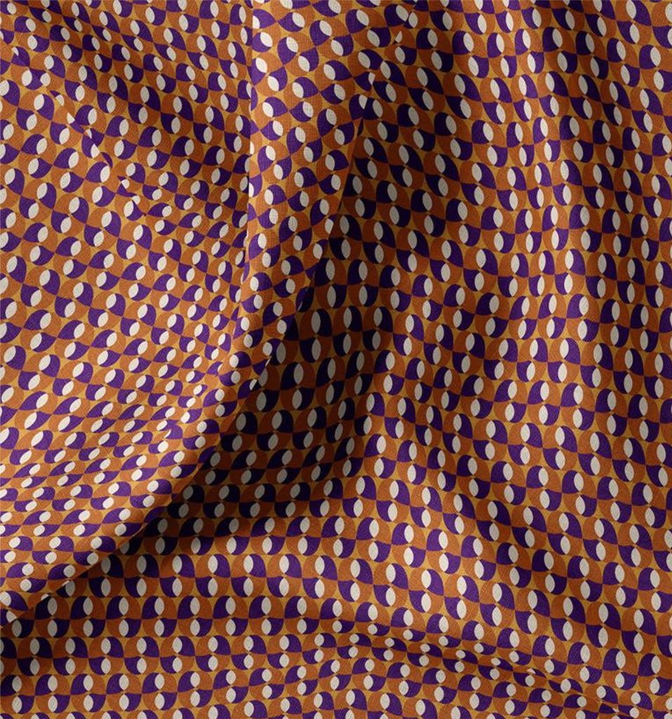 [DMT/2.203.CO.07/M-F2.101813/202501] 📏Coton Oeko-Tex & Reach | "Bohazia" Caramel/Violet