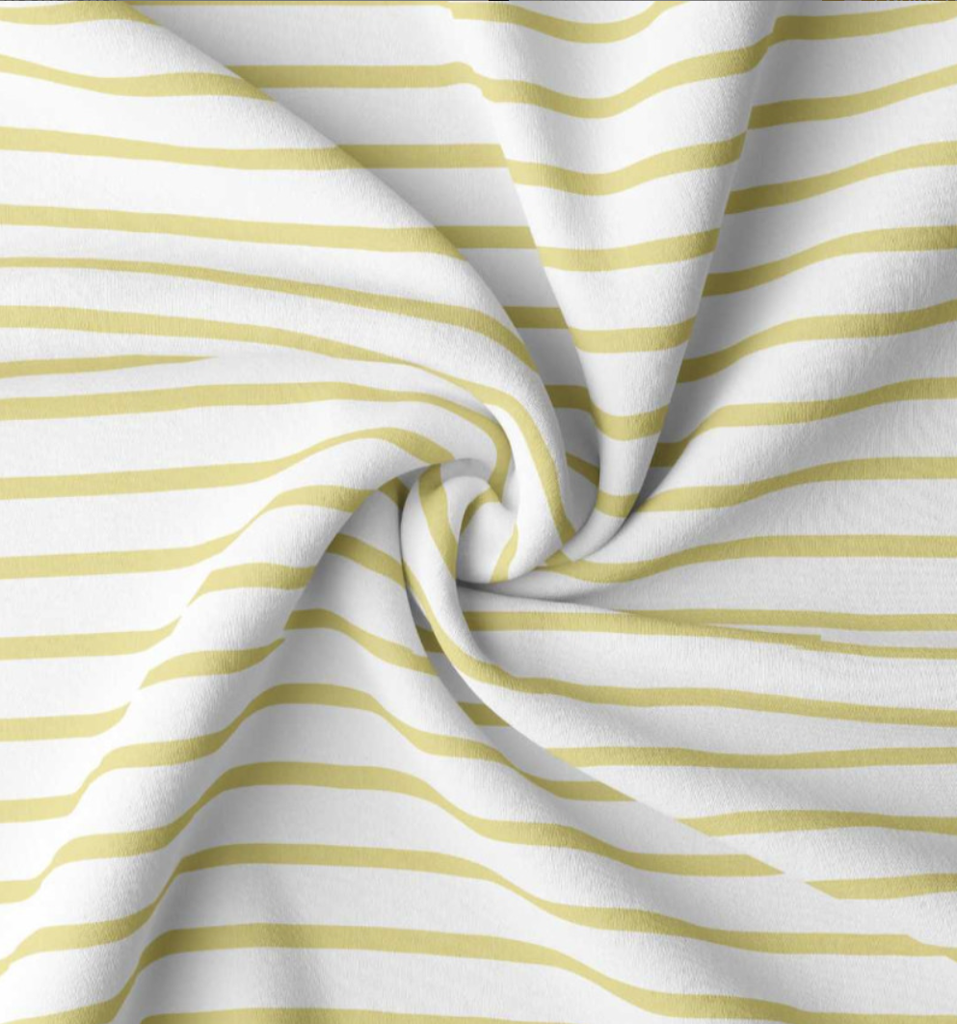 [DMT/108.CO.05/M-F2.90691/202506] 📏Jersey Oeko-Tex & Reach | "Rayures Bretonnes"  Blanc/Jaune