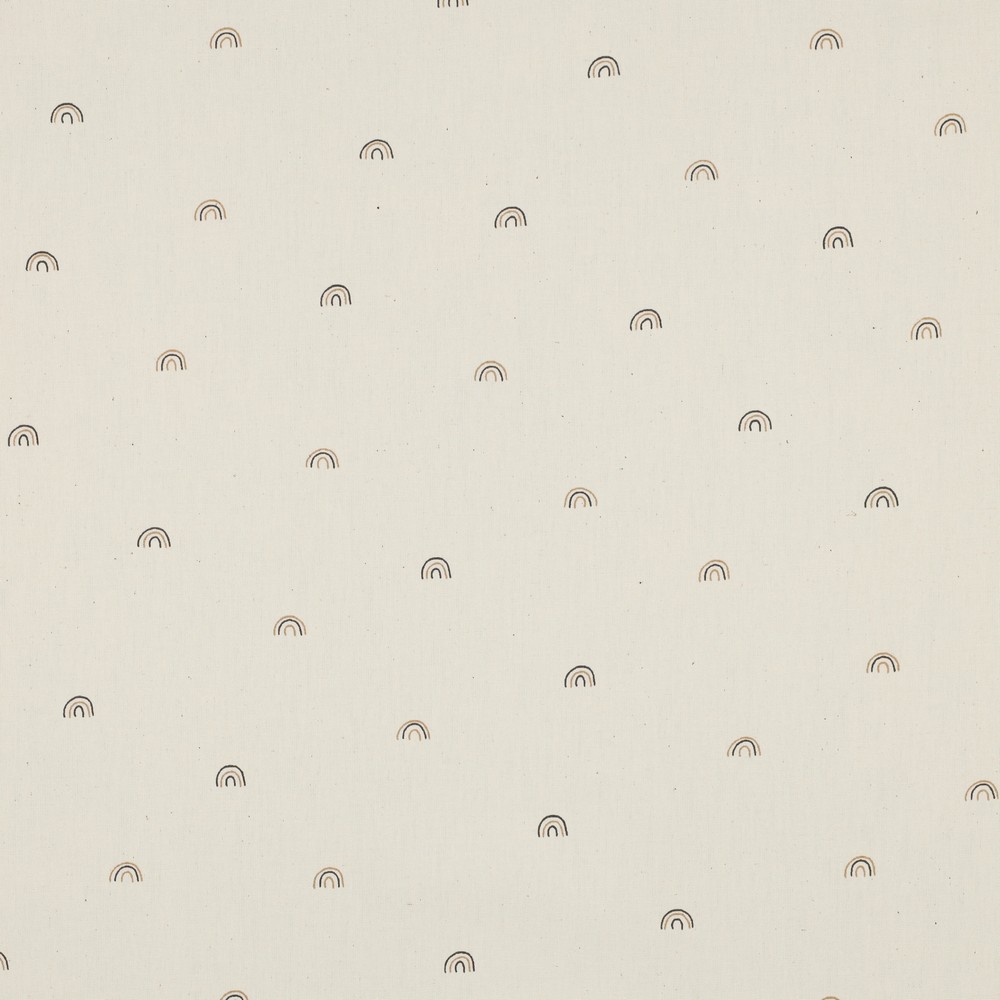 📏Popeline 100% coton bio naturel GOTS & Oeko-Tex | Arc-en-ciels