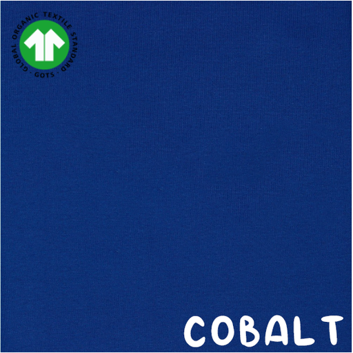  📏Bord-côtes tubulaire GOTS & Oeko-Tex uni | Bleu cobalt
