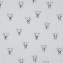 📏Double gaze bio GOTS & Oeko-Tex blanc | Éléphants