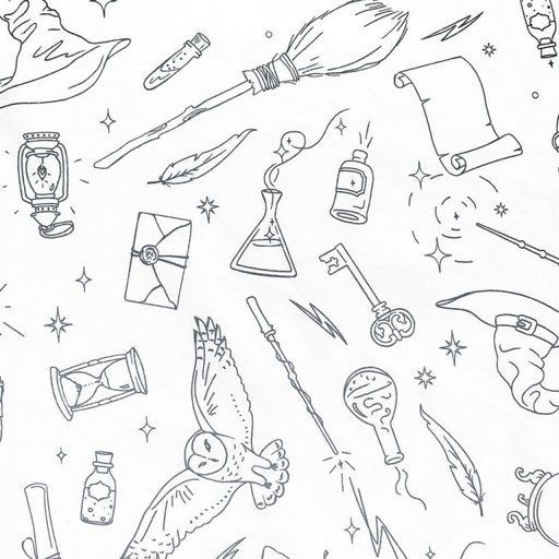 Coton à colorier Oeko-Tex & Reach | Sorcellerie (blanc)