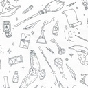 Coton à colorier Oeko-Tex & Reach | Sorcellerie (blanc)