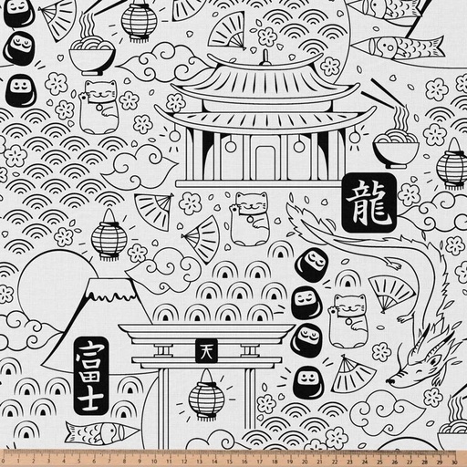 Coton à colorier Oeko-Tex & Reach | Japon (blanc)