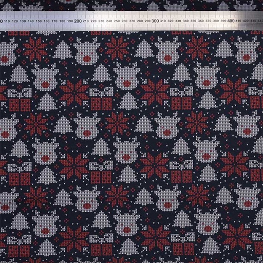 [[EXCLU-CTB 20231117]-ft-Pull moche "Rudolph" (Bleu marine)] French Terry bio GOTS & Oeko-Tex By MLA 2.3 | Pull moche "Rudolph"