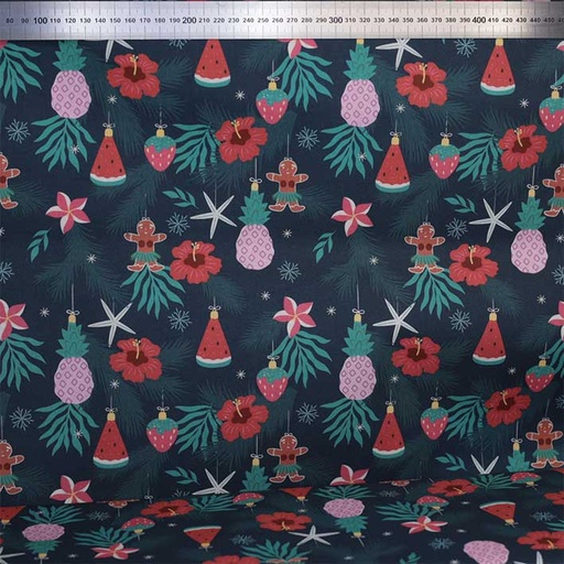 [[EXCLU-CTB 20231117]-p-Un noël tropical] Percale bio GOTS & Oeko-Tex By MLA 2.3 | Un Noël tropical
