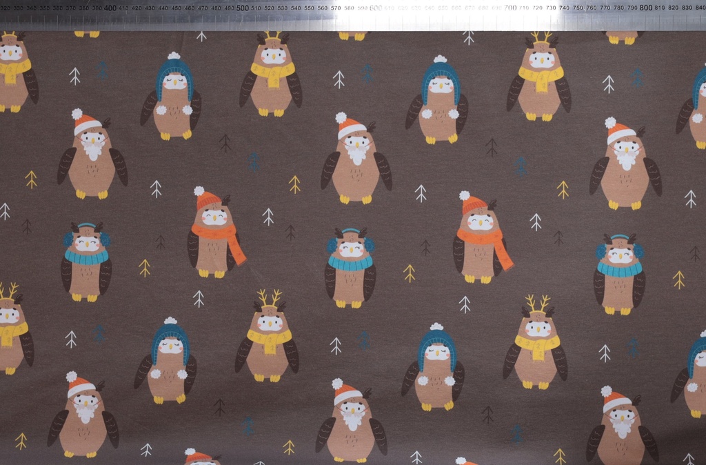 Jersey bio GOTS & Oeko-Tex By MLA 2.3 | Hiboux divers