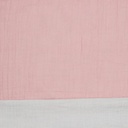 📏Double gaze recto-verso bio GOTS & Oeko-Tex uni | Vieux rose & Gris clair