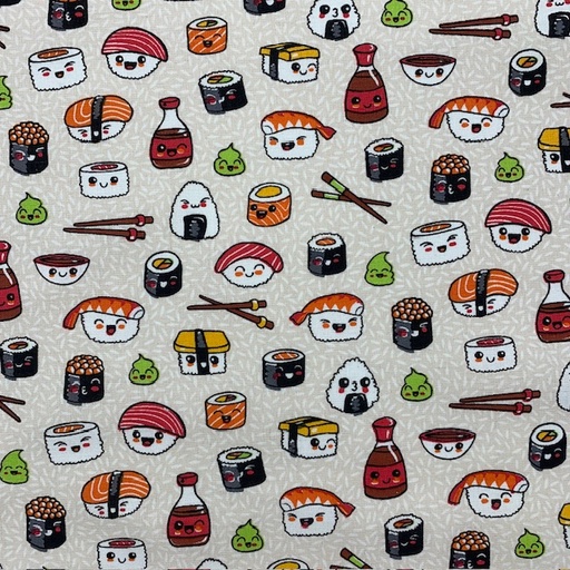 [CARLOSF-344141-Maki Kawaii] Cretonne 100% coton Oeko-Tex | Maki Kawaii