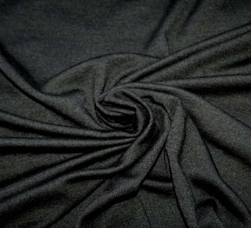 [RM-MF-MERIINO.INT-MUST250] Jersey Interlock 100% Merino Mulesing free & Oeko-Tex | Uni Noir