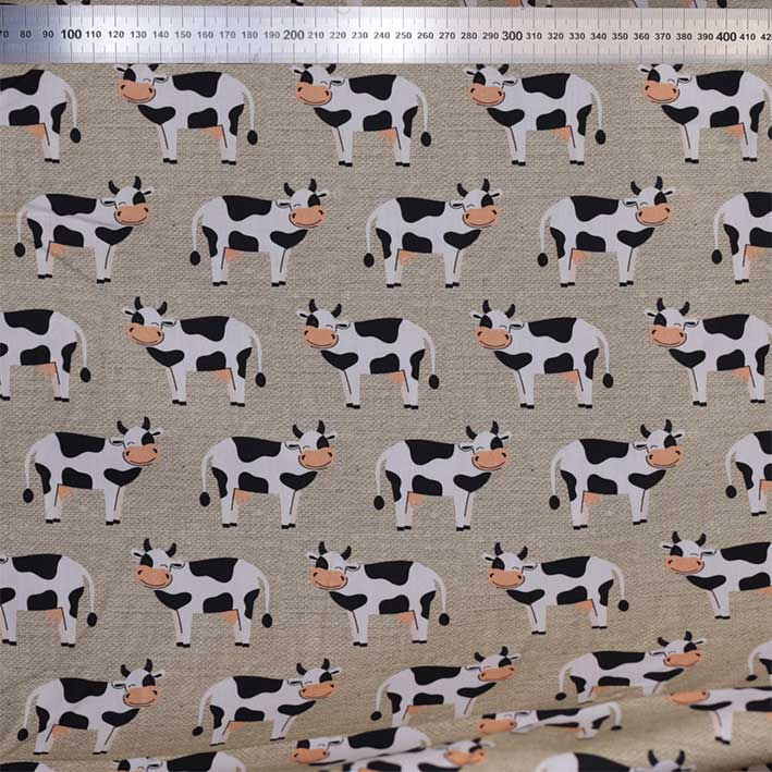 [[STOCK2022]popelineMLA-IMPR] Popeline GOTS & Oeko-Tex Merci les Abeilles | Vaches