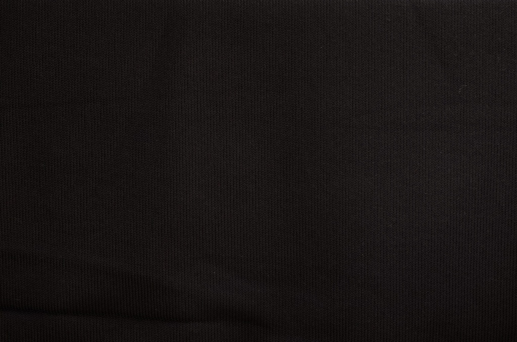 📏Tricot 100% coton bio GOTS & Oeko-Tex uni | Noir