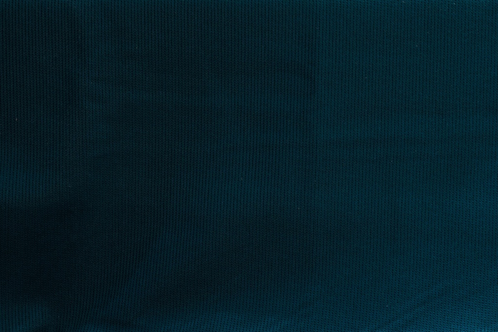 📏Tricot 100% coton bio GOTS & Oeko-Tex uni | Pétrole